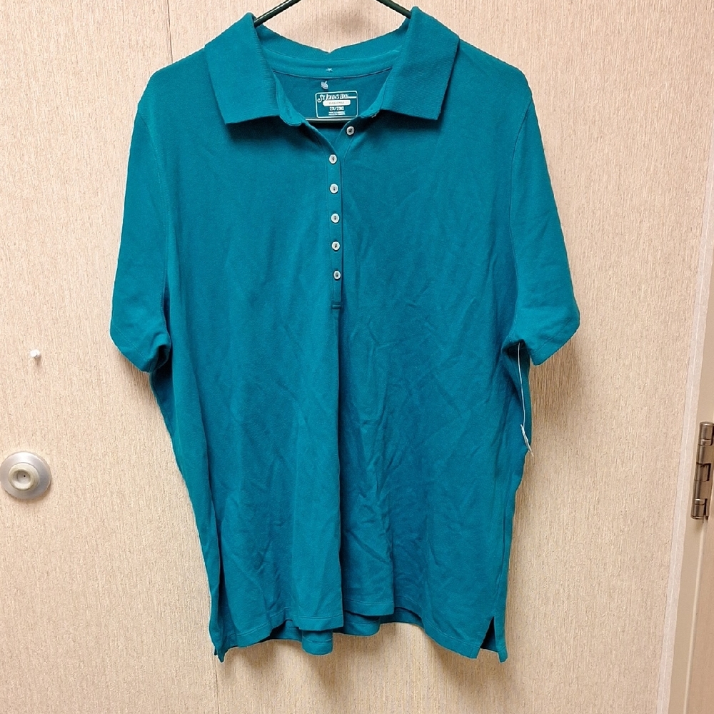 St. John's Bay Turquoise Polo Shirt